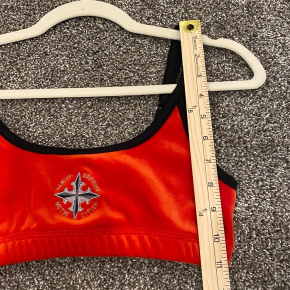 Harley Davidson Logo Vintage Velvet Sports Bra Top - Picture 6 of 10